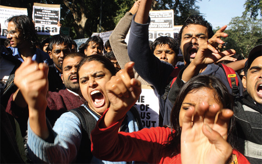 5 yr old raped- protest delhi